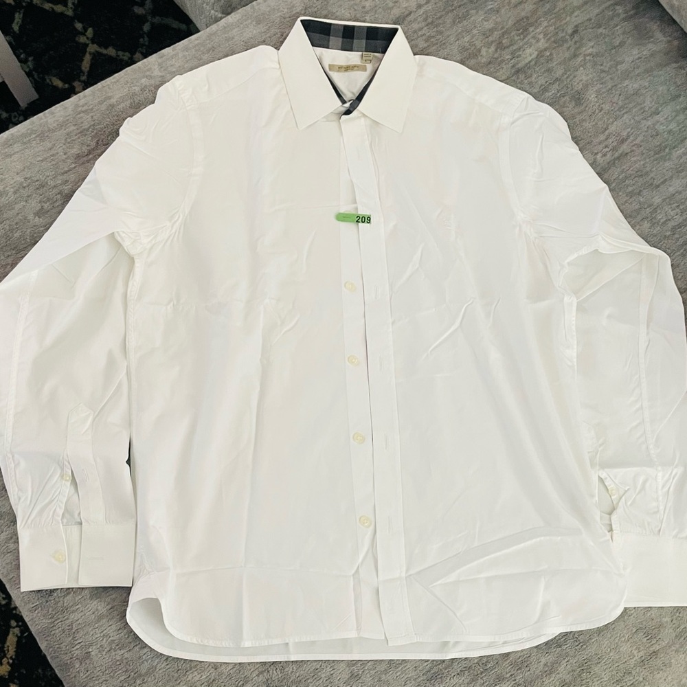 Burberry White Dress Shirt Classic Design